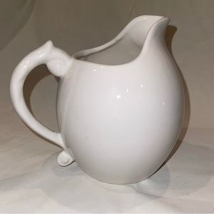 Vintage Haeger Pitcher 7” ivory white with Label